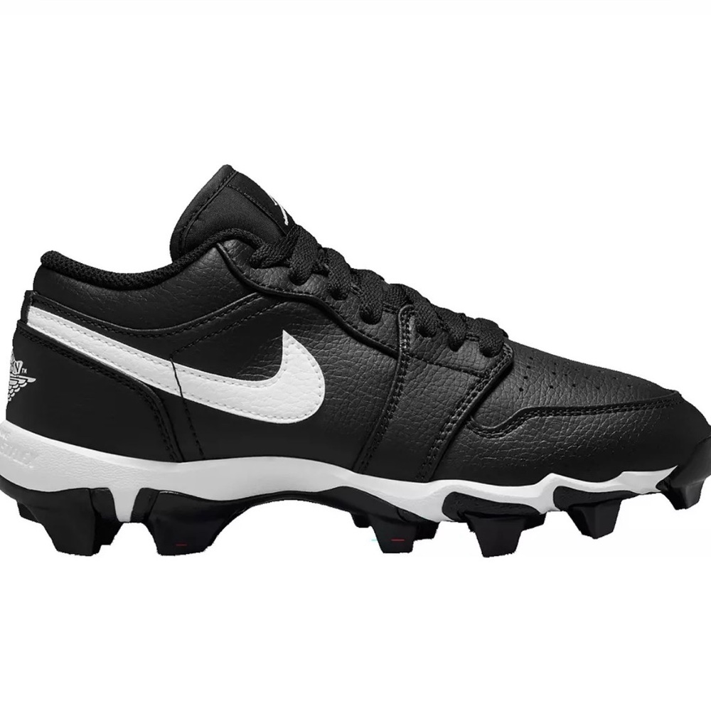 NIKE Boys Youth Jordan 1 Multisport Cleats Baseball Football Black White 4.5